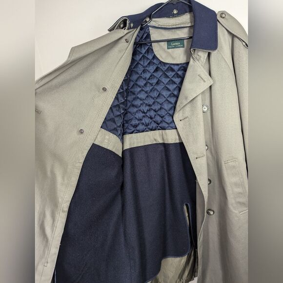 Ralph Lauren Double-Breasted Trench Coat – Size 44S – Detachable Lining & Wool C - Picture 6 of 9